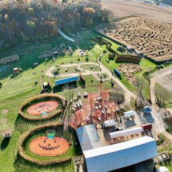 Enchanted Valley Acres - Aerial view of Fall Fun season