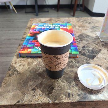 The Tie Dyed Coffee Bean - White Rabbit Latte, after I've drunk some. Very tasty! - Coffee & Tea Near Me - Surfside Beach, South Carolina The Tie Dyed Coffee Bean - White Rabbit Latte, after I've drunk some. Very tasty! - Coffee & Tea Near Me - Surfside Beach, South Carolina