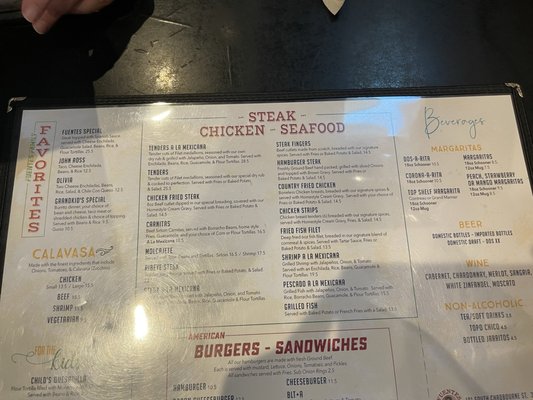 Menu photo 2 Fuentes Cafe Downtown San Angelo, TX