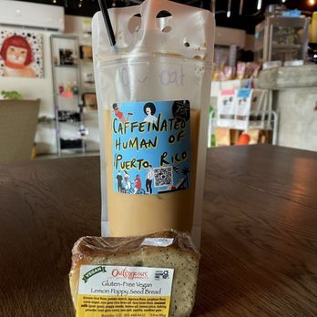 787 Coffee - Coquito latte with oat milk and gluten free vegan lemon bread - Coffee & Tea Near Me - San Juan, Puerto Rico 787 Coffee - Coquito latte with oat milk and gluten free vegan lemon bread - Coffee & Tea Near Me - San Juan, Puerto Rico