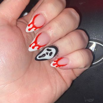 A2Z Nails Spa & Lashes - Halloween mail design dip nails - Nail Salons Near Me - Littleton, Colorado