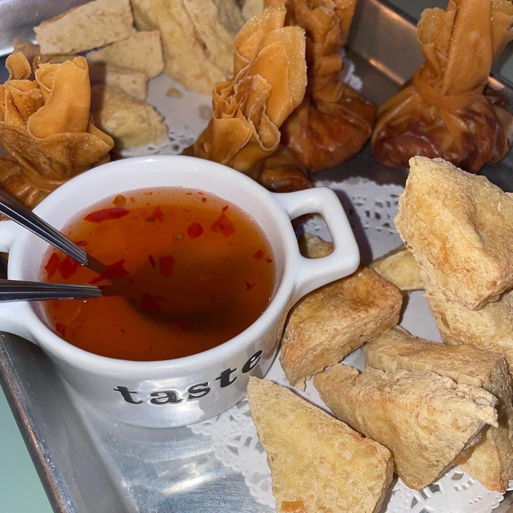 Thai In Love - Money Bag and 7. Crispy Tofu - Thai Near Me - Thomaston, Connecticut Thai In Love - Money Bag and 7. Crispy Tofu - Thai Near Me - Thomaston, Connecticut