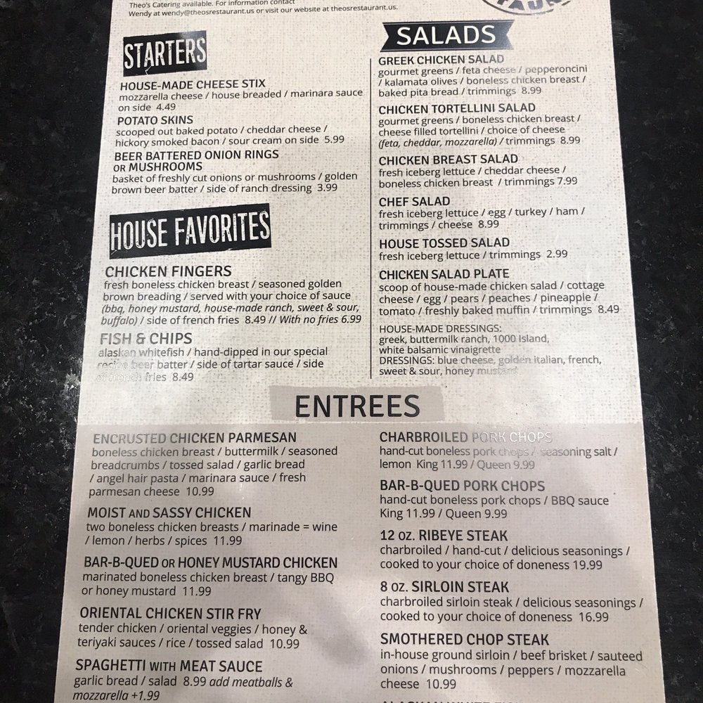 Menu page 1 Menu page 1