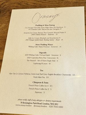 Menu photo 2 Orasay London, XGL