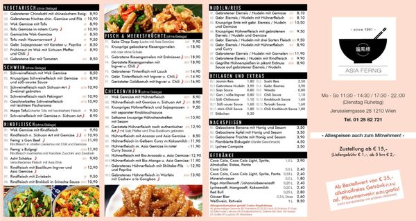 Menu photo 2 Asia Ferng Vienna, 9