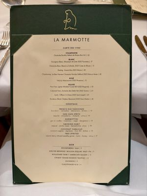 Menu photo 1 La Marmotte Telluride, CO Menu photo 1 La Marmotte Telluride, CO