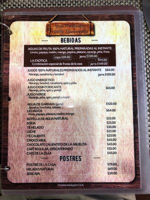 Menu photo 5 La Casa de la Esquina Tijuana, BCN