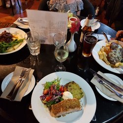 Three Steps on George - Salmon, slow cooked lamb, and steak