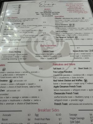 Menu photo 1 Eves Eatery Carson City, NV Menu photo 1 Eves Eatery Carson City, NV