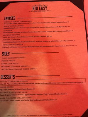 Menu photo 3 Big Easy Panama City Beach, FL Menu photo 3 Big Easy Panama City Beach, FL