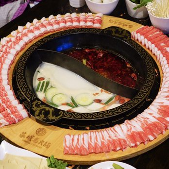 Chengdu Memory - Chengdu Spicy + Pork Bone Soup Base, Sliced Beef and Lamb Platter - IG: @nelson_eats - Hot Pot Near Me - Seattle, Washington