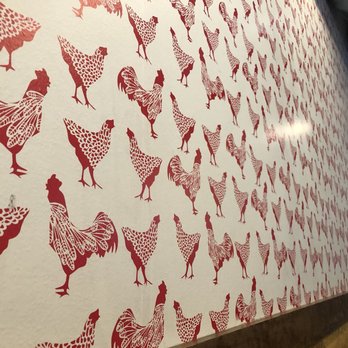 Bird On The Run - Love the wallpaper! Even digging the cheap particle board on the bottom. - Chicken Shop Near Me - Pittsburgh, Pennsylvania Bird On The Run - Love the wallpaper! Even digging the cheap particle board on the bottom. - Chicken Shop Near Me - Pittsburgh, Pennsylvania