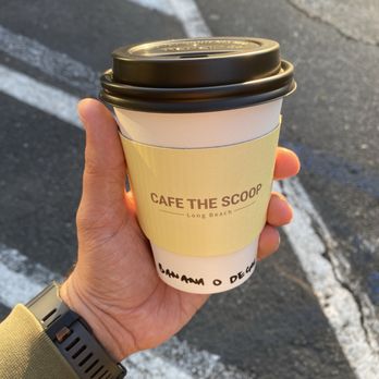 Cafe The Scoop - Banana Latte on oat milk - Cafes Near Me - Long Beach, California