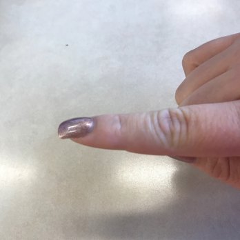 Caesars Nails & Day Spa - Again acrylic does not match my natural nail line - Nail Salons Near Me - Eugene, Oregon