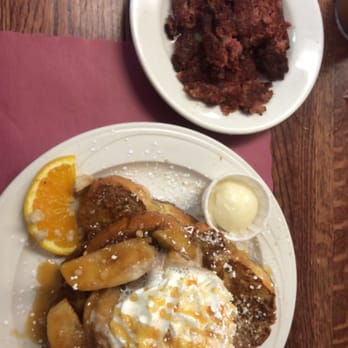 The Breakfast Nook - Apple Crumb French Toast (special menu) and Mom's corn beef hash. - Breakfast & Brunch Near Me - North Haven, Connecticut