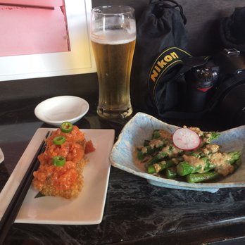 Rice - Salmon Crispy Rice and Asparagus! Great flavors! - Japanese Near Me - Manhattan Beach, California