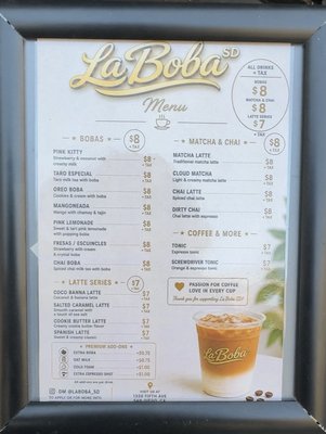 Menu photo 2 La Boba Sd San Diego, CA
