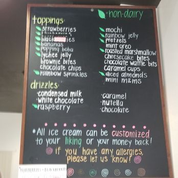 ICICLES - All the toppings you can get. - Ice Cream & Frozen Yogurt Near Me - Cupertino, California