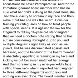 Aquatic Swim Club - Discrimination against a person with a disability