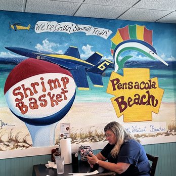 Shrimp Basket - Mural amazing! - Seafood Near Me - Gulf Breeze, Florida