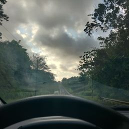 Dirty windshield on the inside.