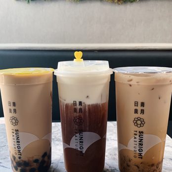 Sunright Tea Studio - Sunright Boba MT, Ceylon Cheese, and Hokkaido MT - Bubble Tea Near Me - Costa Mesa, California