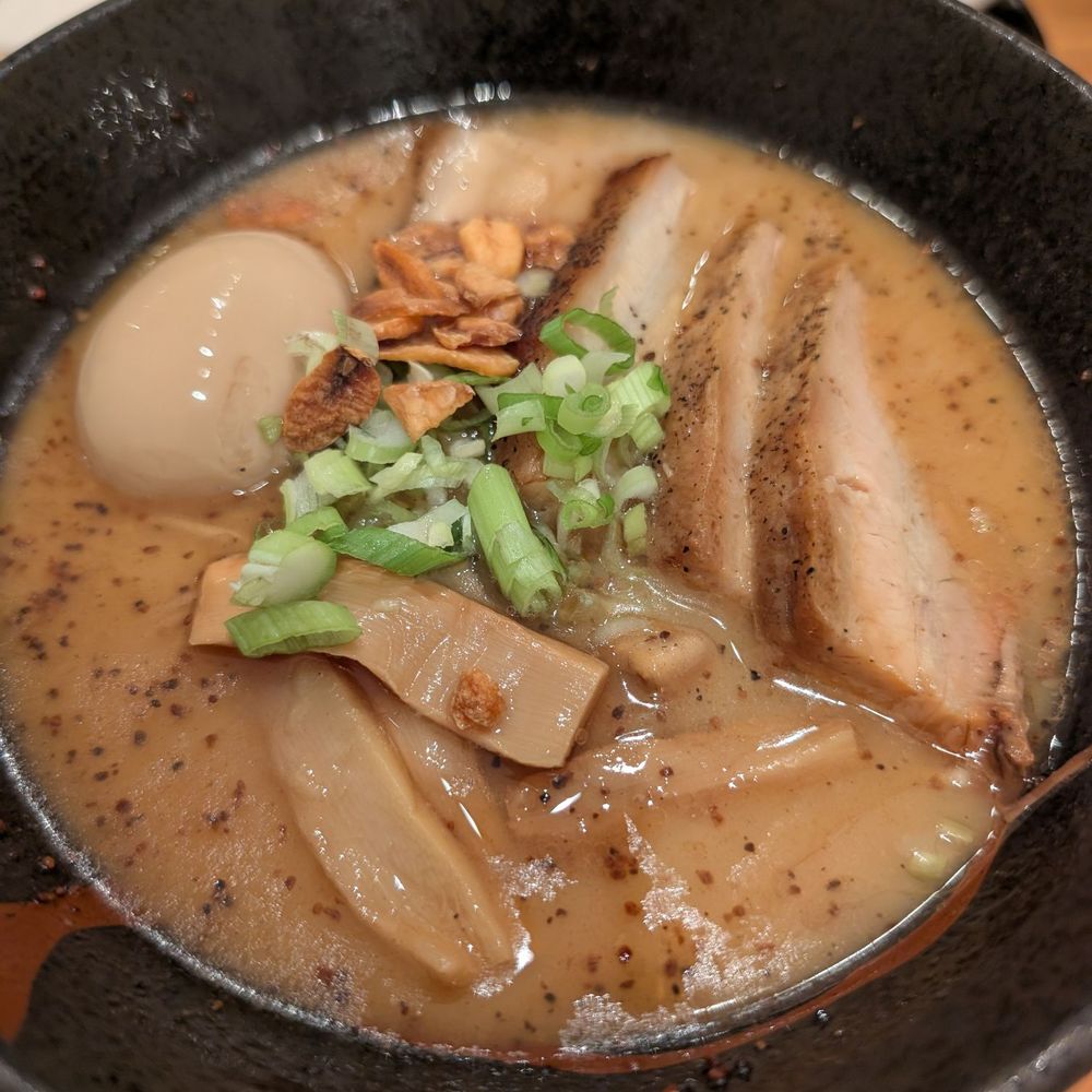 Tojo Kitchen - Black garlic ramen it was amazing!. - Ramen Near Me - Paramus, New Jersey Tojo Kitchen - Black garlic ramen it was amazing!. - Ramen Near Me - Paramus, New Jersey