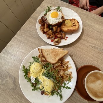 Shorehouse Kitchen - Crispy Parmesan Risotto Benedict and Fried Maple Chicken Sandwich - Breakfast & Brunch Near Me - Carlsbad, California
