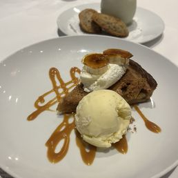 Banana brown butter tart + pot de creme