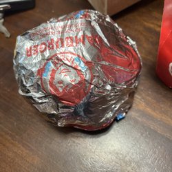 Sandwich wrapped with obviously no care