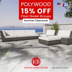 15% off Polywood Groups and Sets!