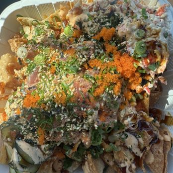 Ry's Poke Shack - Tsunami nachos with ahi firecracker - Hawaiian Near Me - Pasadena, California