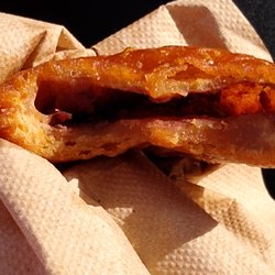 Lelan Asian Grocery - Inside of fried Asian pastries with red beans