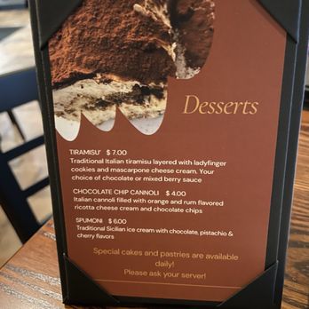 Mamma G's Ristorante - Dessert Menu for new location - Italian Near Me - Rochester, New York Mamma G's Ristorante - Dessert Menu for new location - Italian Near Me - Rochester, New York