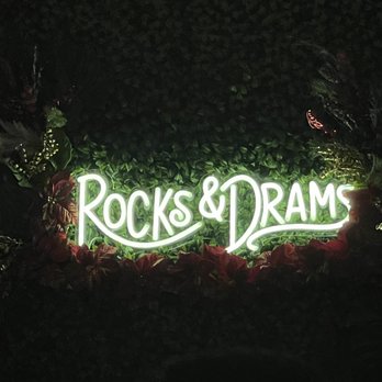 Rocks & Drams - Cool neon logo - Cocktail Bars Near Me - Ventura, California