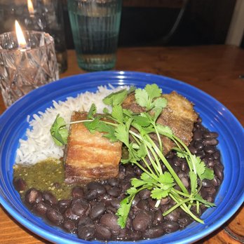 Tocador - Masitos de cerdo (Pork belly with rice and beans) $19 - Latin American Near Me - Vancouver, British Columbia Tocador - Masitos de cerdo (Pork belly with rice and beans) $19 - Latin American Near Me - Vancouver, British Columbia