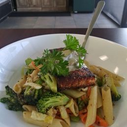 Blackened Salmon Penne Pasta