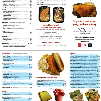 Menu photo 2 D & K Soul Food Gary, IN Menu photo 2 D & K Soul Food Gary, IN
