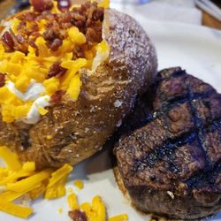 Sirloin and loaded potato