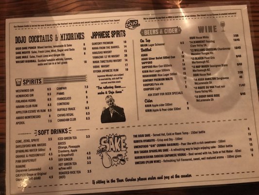 Menu photo 1 The Dojo Ramen Bar Northcote, VIC