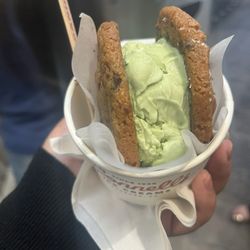 Mcconnell's Fine Ice Creams - Matcha ice cream between two sea salt chocolate chip cookies