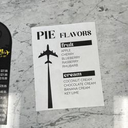 Pannikin Coffee & Tea - Pie menu