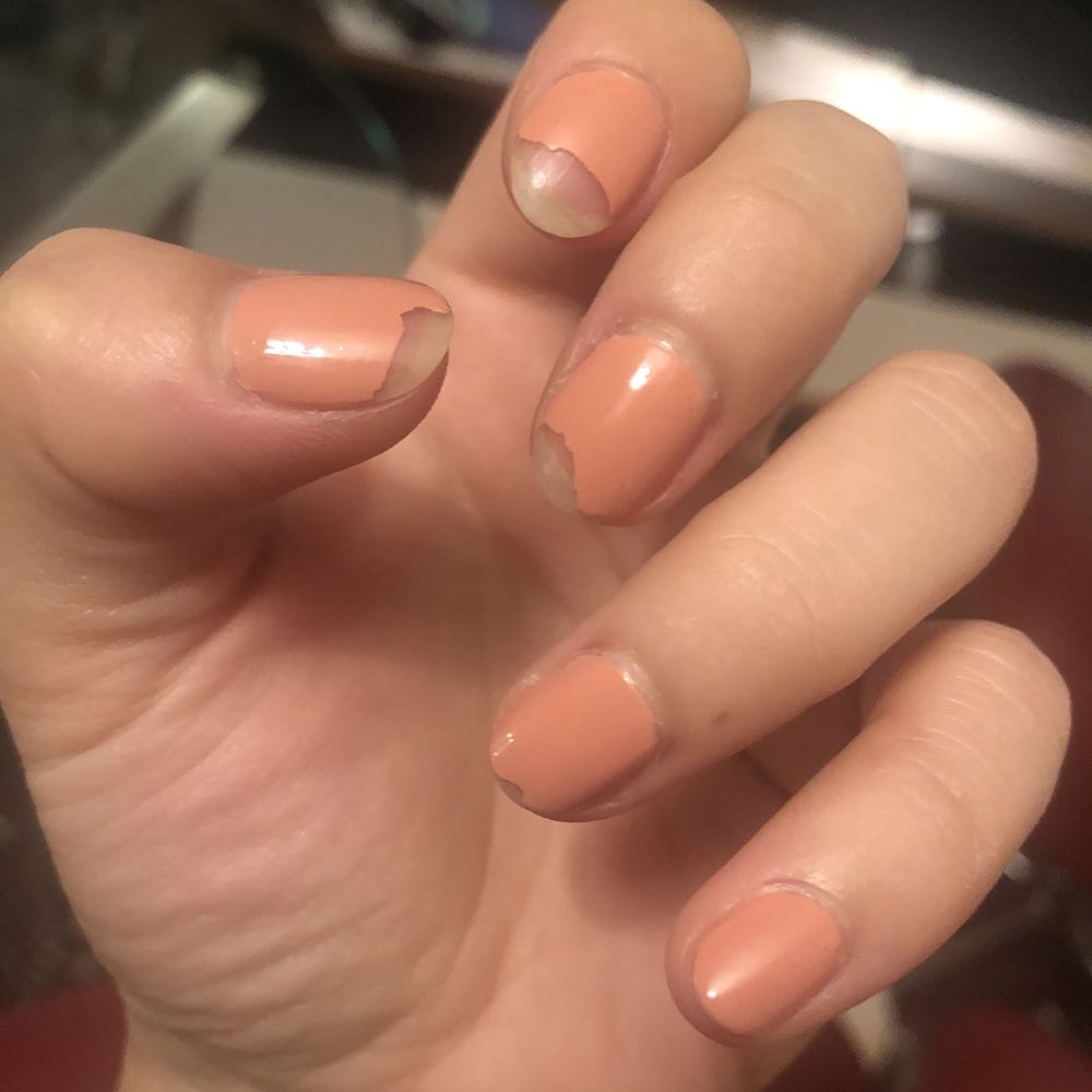 La Petite Nail Shop - 48 hours after the appointment. 4/5 fingers on this hand have had the polish peel off. - Nail Salons Near Me - San Francisco, California La Petite Nail Shop - 48 hours after the appointment. 4/5 fingers on this hand have had the polish peel off. - Nail Salons Near Me - San Francisco, California