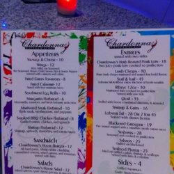 Chardonnay Bistro and Wine Bar - Just a few of the nights menu offerings.