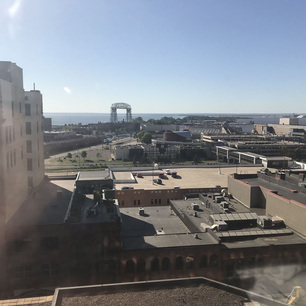 Aerial Lift Bridge - Hotel room view not zoomed. - Local Flavor Near Me - Duluth, Minnesota Aerial Lift Bridge - Hotel room view not zoomed. - Local Flavor Near Me - Duluth, Minnesota