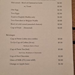 Breakfast Menu, pg. 2