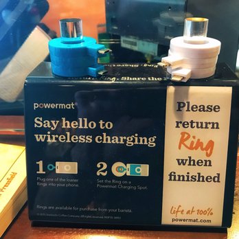 Starbucks - They now have wireless charging for everyone including iPhone users. - Coffee & Tea Near Me - Hainesville, Illinois Starbucks - They now have wireless charging for everyone including iPhone users. - Coffee & Tea Near Me - Hainesville, Illinois