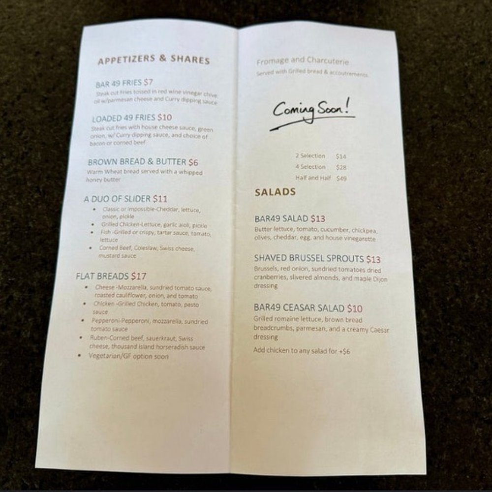 Bar49 - Opening menu - Beer Bar Near Me - San Francisco, California Bar49 - Opening menu - Beer Bar Near Me - San Francisco, California