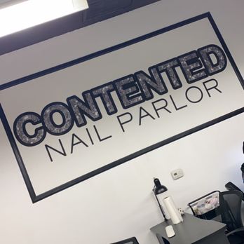 Contented Nail Parlor - Logo on wall - Nail Salons Near Me - Carson, California