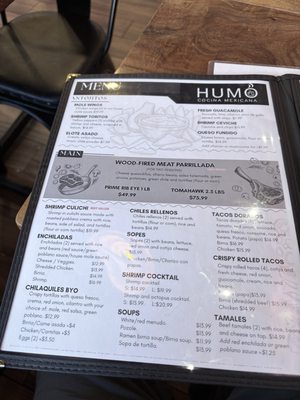 Menu photo 8 Humo Cocina Mexicana Tucson, AZ